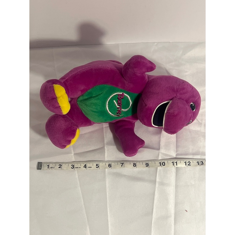 Vintage Barney the Dinosaur Plush Purple T-Rex Stuffed Animal 12 Inch Toy - Picture 3 of 4